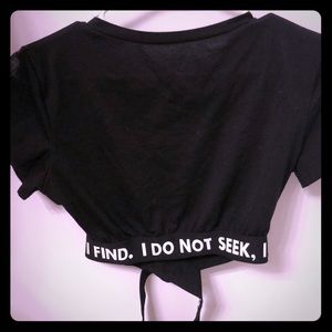 Black, strap down shirt,